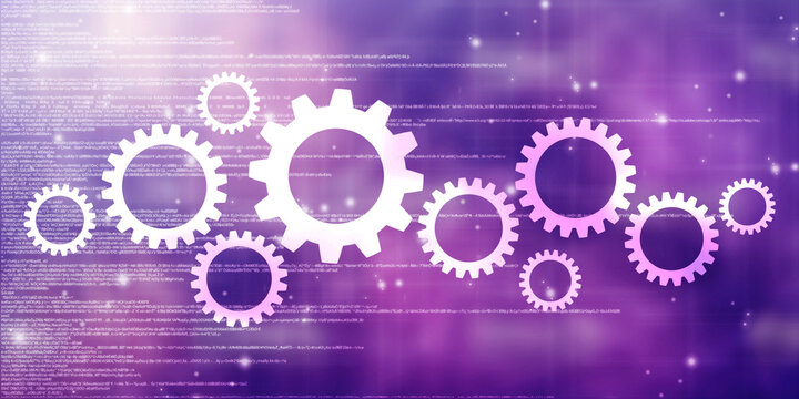 Process management, optimization operation, fix strategy industry, transmission gears wheel, software update status, Cog Gear Wheel on the technology abstract background