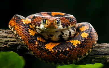 Fototapeta premium the stunning colors and patterns of venomous snakes from around the world.
