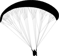 paracaidas, vector, parapente, figuras, entrenamiento, pegatina, salto en paracaidas, paracaidistas