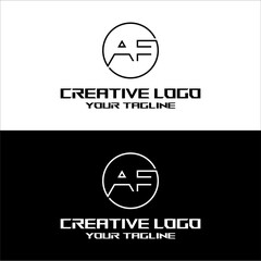 creative letter logo af desain vektor