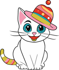  A cute Cat & colorful Head.