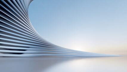 Naklejka premium Futuristic architecture background 3d render