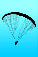 paracaidas, vector, parapente, figuras, entrenamiento, pegatina, salto en paracaidas, paracaidistas