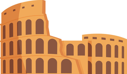 Coliseum capital icon cartoon vector. Outdoor battle. Stage old field - obrazy, fototapety, plakaty