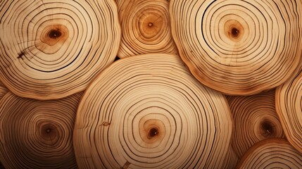 Tree rings background, copy space, concept: Wood, sustainability, footprint, ESG, copy space, 16:9