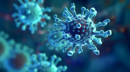 Obraz na płótnie Canvas Cell background, virus cells, medical research background