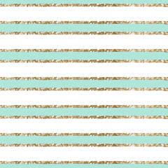 Colorful Stripes with golden lines seamless pattern 