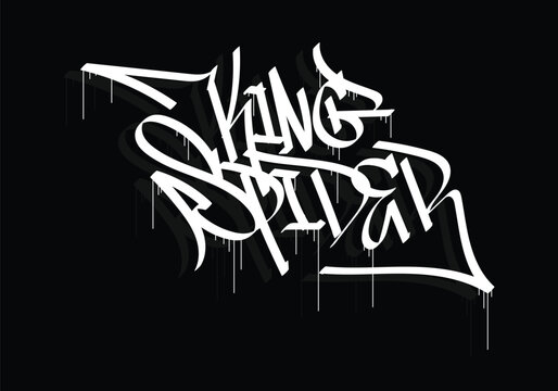 KING SPIDER word graffiti tag style