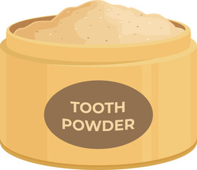Tooth powder skincare icon cartoon vector. Mouth shower. Incisor professional