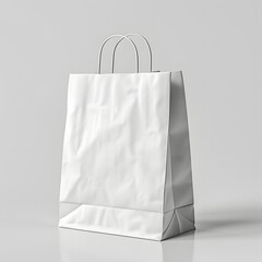 3d illustration of packaging paper bag shopping mockup product demonstration, restaurant, lunch 