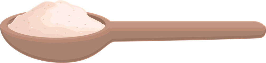 Wood spoon powder icon cartoon vector. Tooth care. Water beauty soda