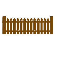 vintage wooden fence  vector