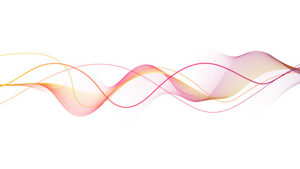 Abstract wave element for design. Digital frequency track equalizer. Abstract background of waves lines with space to insert text. Vector