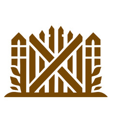 vintage wooden fence  vector