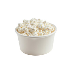 A cottage cheese tub isolated on a transparent background 