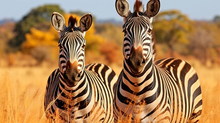 Zebra grazing in serene african savannah - captivating wildlife photography for sale