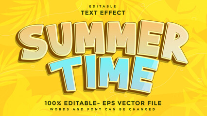 Summer Time 3d Editable Text Effect Design, Effect Saved In Graphic Style