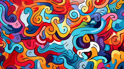 Cute graffiti art abstract background poster web page PPT, art background