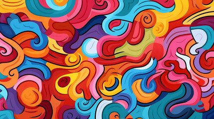 Fototapeta premium Cute graffiti art abstract background poster web page PPT, art background