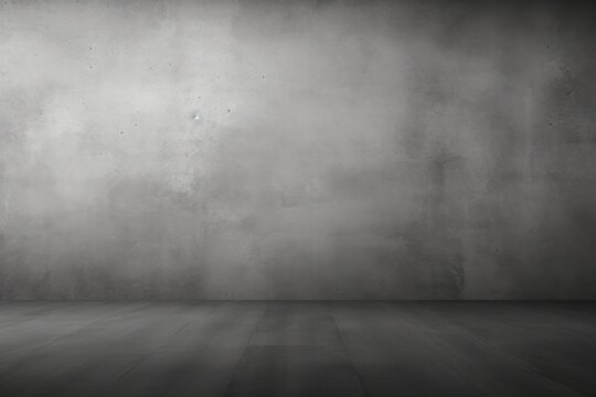 Clean and Minimal Gray Photo Background with Blurred Wall and Floor - Perfect for Design