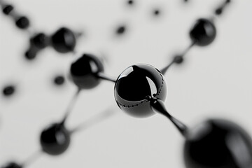 A symmetrically pleasing arrangement of minimalist molecular bonds in a chain - obrazy, fototapety, plakaty