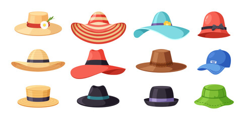 Summer Spring Hats Collection. Light And Breathable Accessories, Shielding From Rays. Male and Female Classic, Baseball