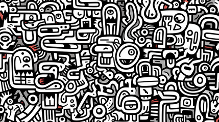 Cute graffiti art abstract background poster web page PPT, art background