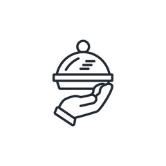 Food icon. vector.Editable stroke.linear style sign for use web design,logo.Symbol illustration.