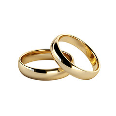 Two gold wedding rings