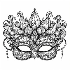mardi gras coloring pages. generative ai