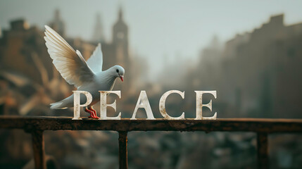 Paloma blanca como símbolo de la paz 