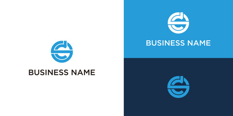 Vector cd letter logo design template