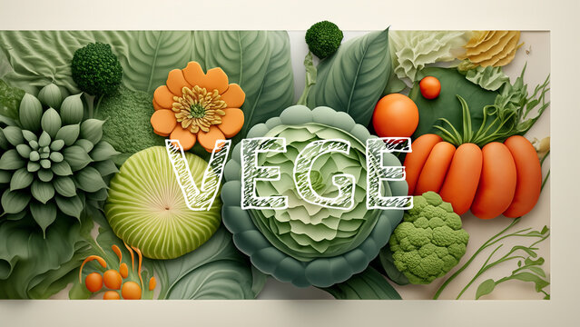 Vegetarian wallpaper with colorful fresh fruits vegan mosaic 4K