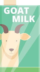 Goat milk liquid icon cartoon vector. Mineral rural. Farm cream zoo