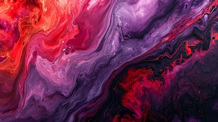 Obrazy na Plexi  Colorful abstract liquid marble texture, fluid art. Very nice abstract purple red design swirl background.