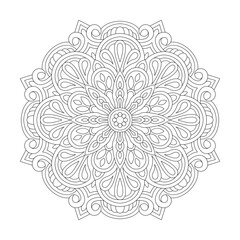 Printable Mandala Coloring Book Design Vector File