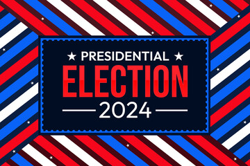 USA Elections concept backdrop with typography in the box. Presidential Elections 2024 wallpaper