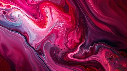 Colorful abstract liquid marble texture, fluid art. Very nice abstract magenta red design swirl background.