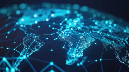Global network connection. Internet and technology concept