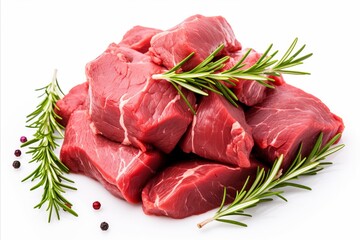 Premium beef steak isolated on white background for culinary concepts and presentations.