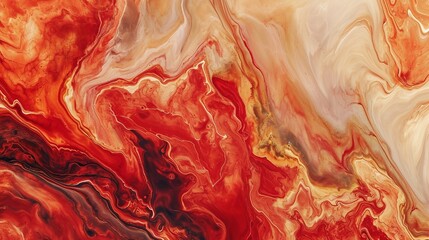 Colorful abstract liquid marble texture, fluid art. Very nice abstract beige red design swirl background.