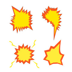 explosion bubble set illustration