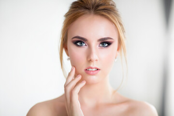 Portrait of beautiful young blond woman