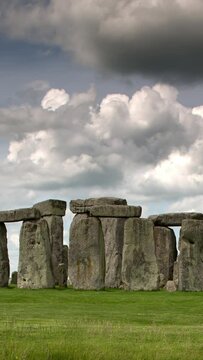 stone henge monument in wiltshire england in vertical format