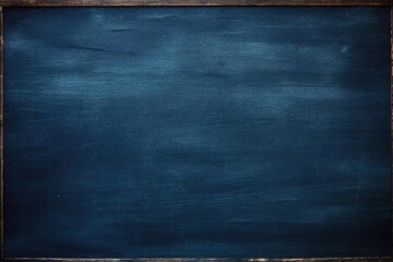 Dark Blue Grunge Texture on Blank School Chalkboard Background - Space for Text or Drawings