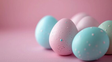 Fototapeta na wymiar Easter eggs in pastel colors