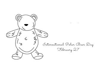 For the purpose of celebrating International Polar Bear Day, this one line artwork is suitable.