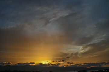 beautiful colorful sky at sunset on the Mediterranean 1
