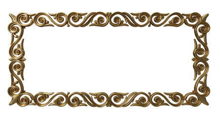 Classic gold frame in the Baroque style