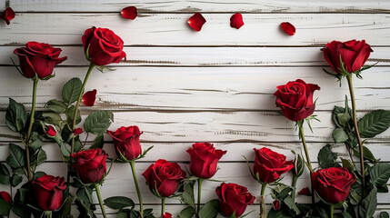 The beautiful roses on the wall